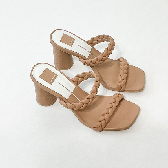 Dolce Vita NWB Sz 7.5  Cafe Stella Nairi Braided Strappy Sandals - Picture 2 of 8